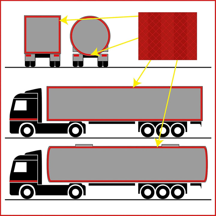 3M Diamond Grade 983 Scotchlite Konturmarkierung 50mm Reflexfolie Reflexband - Finest Folia (Rot-72,