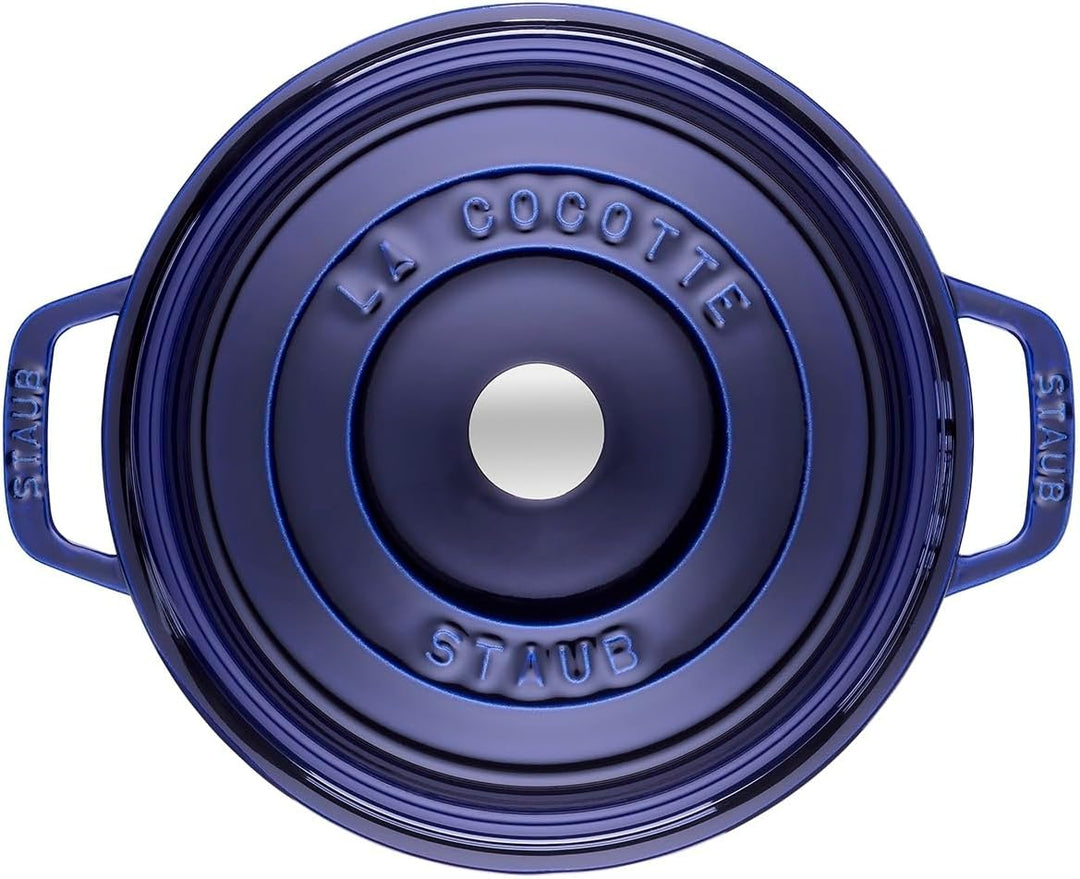 STAUB Gusseisen Bräter/Cocotte, Rund 26 cm, 5 L, Aromaregen Funktion, Für alle Herdarten geeignet, D