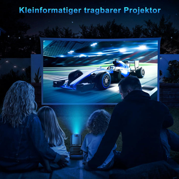 Seseno Beamer, Mini Projektor, 4K FHD 1080P Tragbarer Projektor, Unterstützt Android 11.0 5G WiFi 6