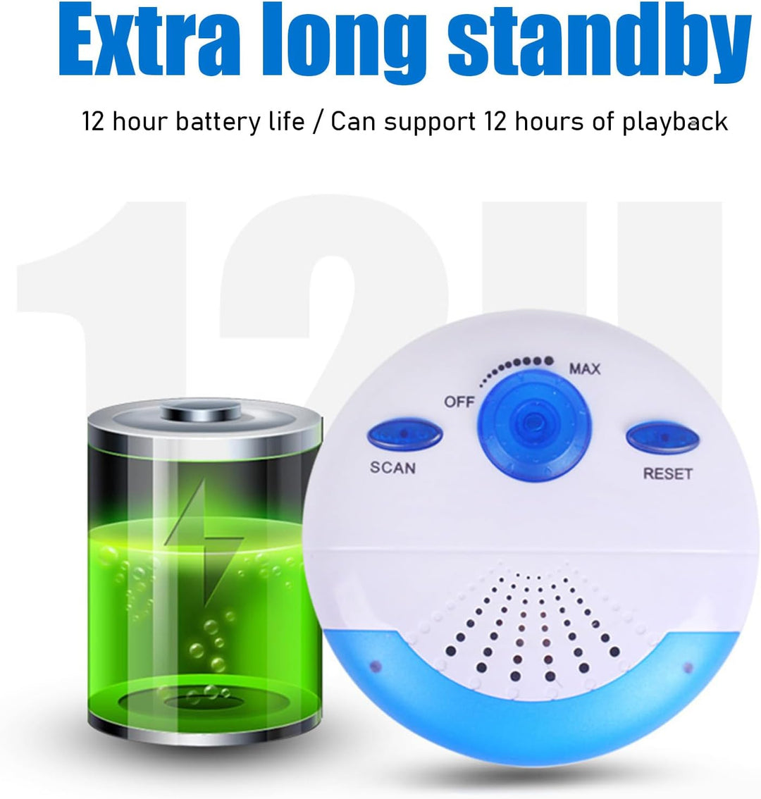 Wasserdichter IPX7 Lautsprecher, Tragbarer Duschlautsprecher mit 360°-Surround Sound, Duschradio Lau