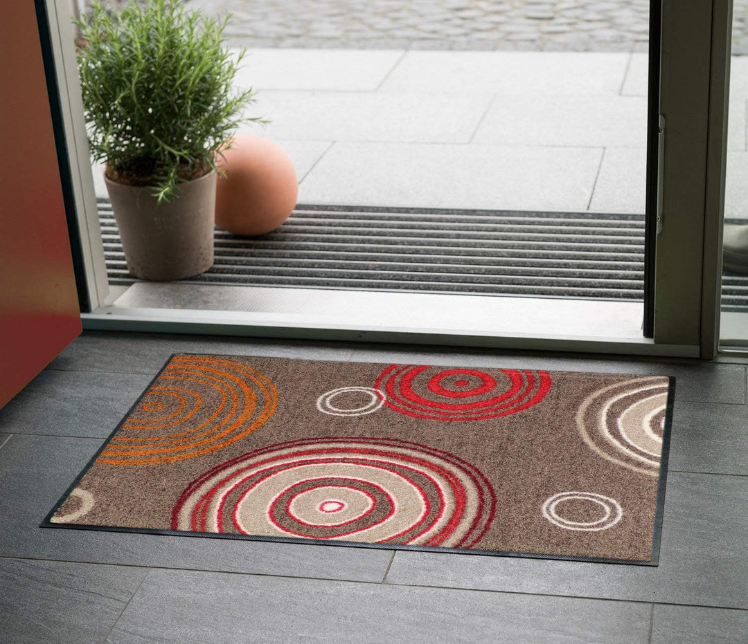 Erwin Müller Fussmatte Kaiserslautern, Schmutzfangmatte, Fussabtreter braun/rot Grösse 80x200 cm - r