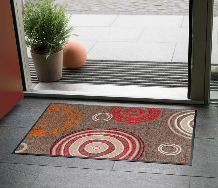 Erwin Müller Fussmatte Kaiserslautern, Schmutzfangmatte, Fussabtreter braun/rot Grösse 80x200 cm - r