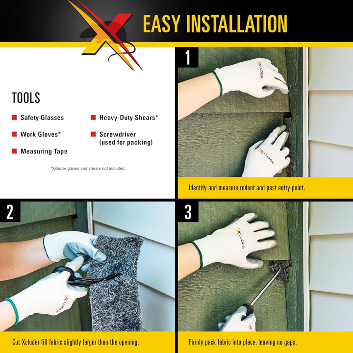 Xcluder 162746 Rodent Control Fill Fabric, 6 Rolls, 6 Rolls