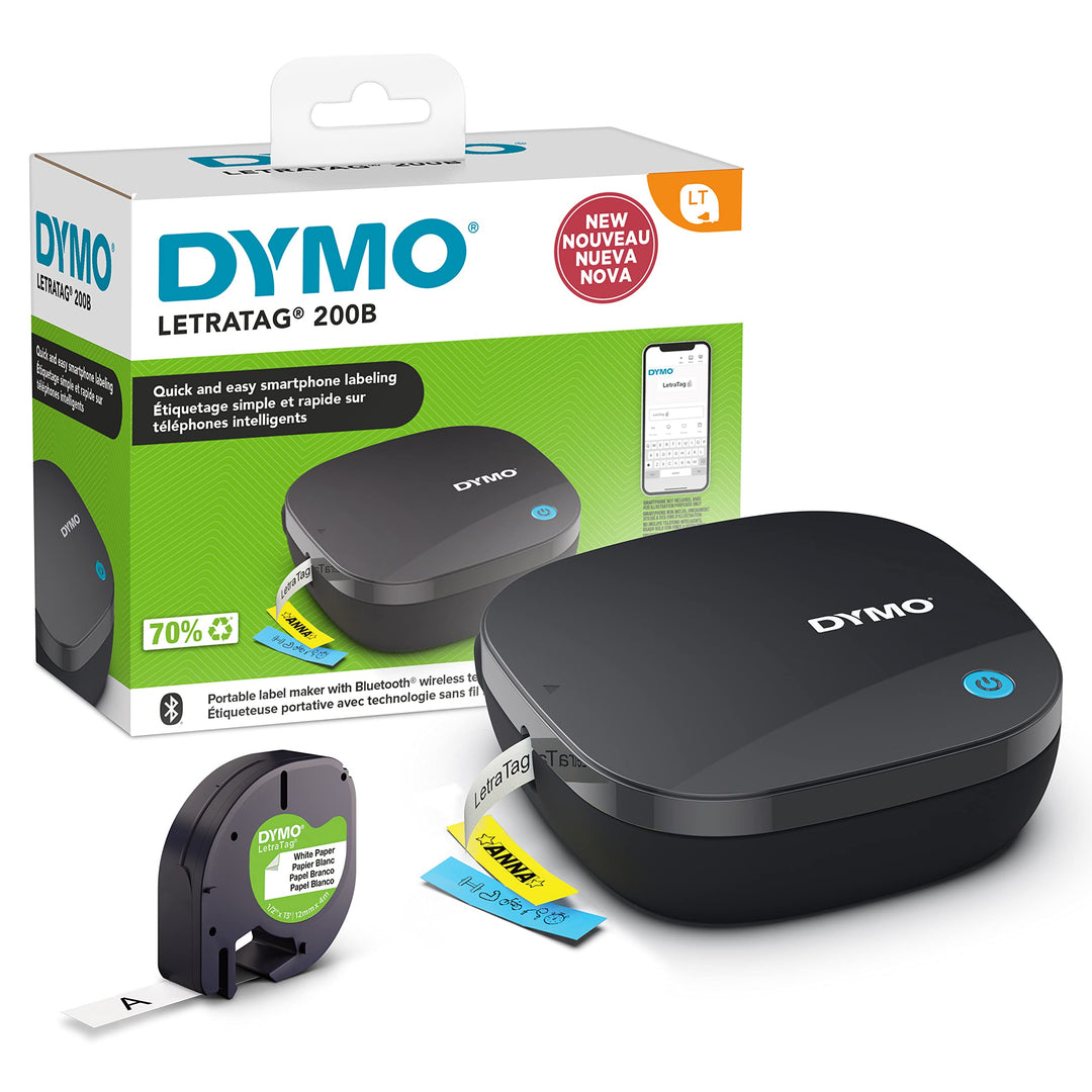 DYMO LetraTag 200B-Beschriftungsgerät mit Bluetooth | kompakter Etikettendrucker | verbindet Sich üb