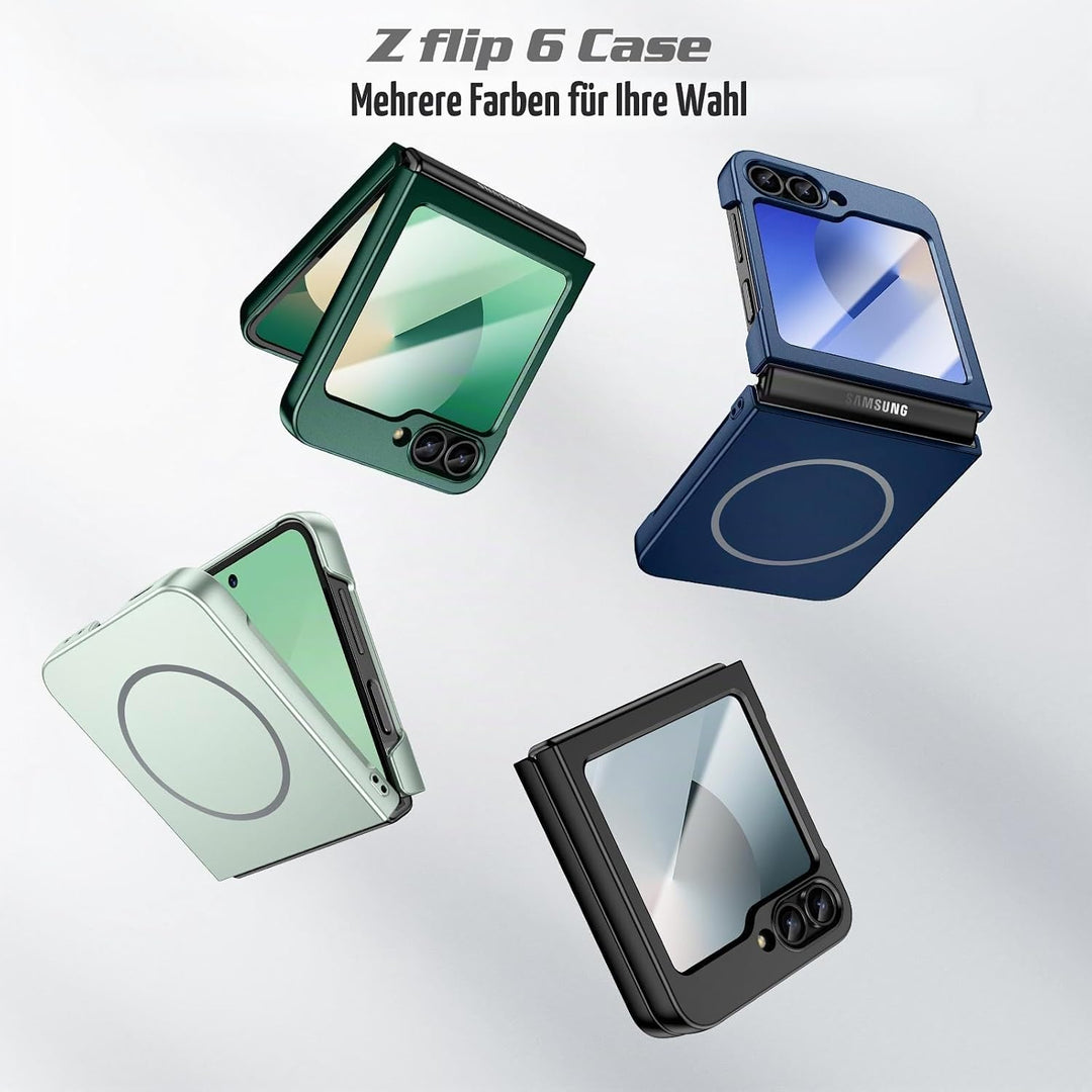Doeshine für Samsung Galaxy Z Flip 7 FE/Z Flip 6 Hülle Mag Safe, Displayschutzfolie, Ultra Dünn, Lig