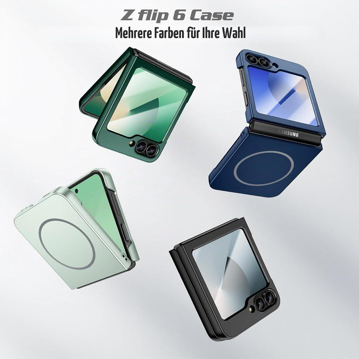 Doeshine für Samsung Galaxy Z Flip 7 FE/Z Flip 6 Hülle Mag Safe, Displayschutzfolie, Ultra Dünn, Lig