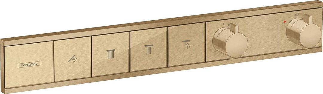 hansgrohe Unterputz Thermostat RainSelect, für 4 Funktionen, Brushed Bronze Brushed Bronze 4 Funktio