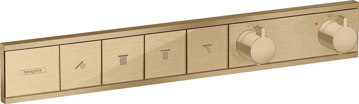 hansgrohe Unterputz Thermostat RainSelect, für 4 Funktionen, Brushed Bronze Brushed Bronze 4 Funktio