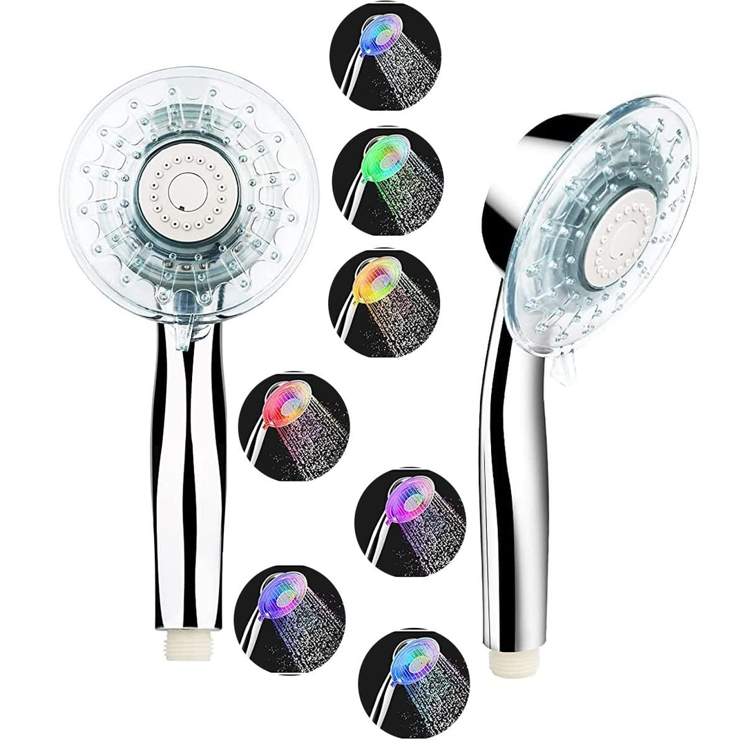 Led Duschkopf Wassersparender, Grosser Handbrause Farbwechsel Duschköpfe (Handbrausen 7 Farben änder