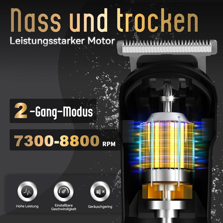 Ufree Barttrimmer Herren, All-in-1 Bartschneider Herren Haarschneidemaschinen für Nase, Körper, Gesi