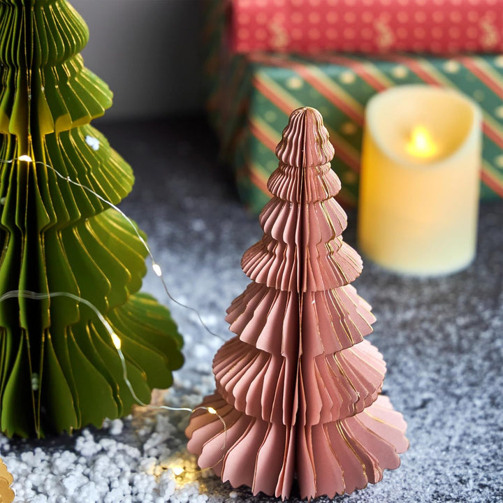 EASY JOY Christbaumschmuck, Deko Ornamente für den Weihnachtsbaum 31cm,21cm-grün, Gelb, Rosa, Braun,