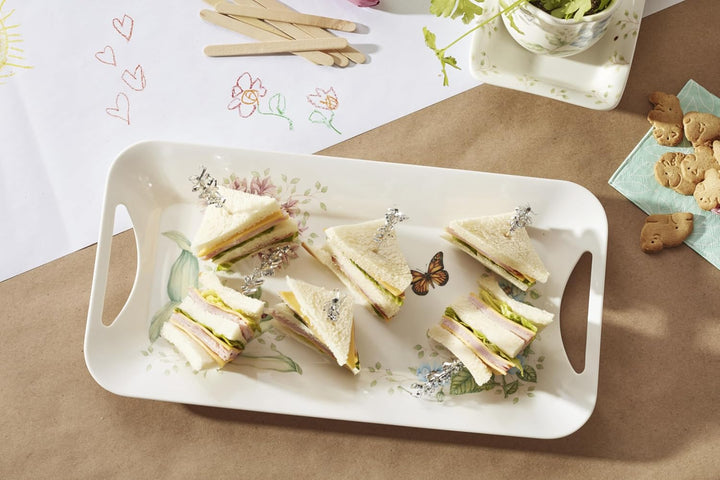 Lenox Butterfly Meadow Hors d'Oeuvres Tablett, Melamin, 1 Stück Serviertablett, Serviertablett