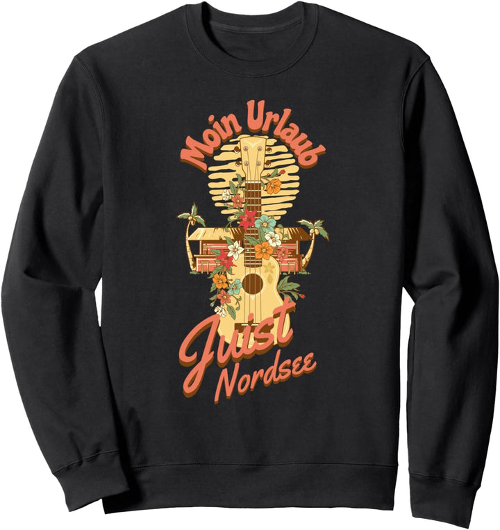 Moin Urlaub Juist Nordsee Insel im Hawaii Stil mit Ukulele Sweatshirt