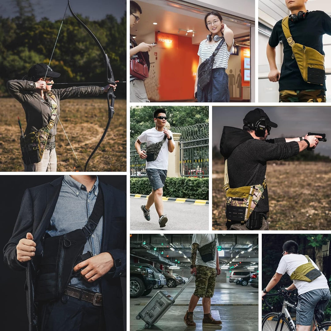 TACTICAL GEEK Cache L1 Umhängetasche Leichter Brustrucksack Umhängetasche Anti-Diebstahl Wasserdicht