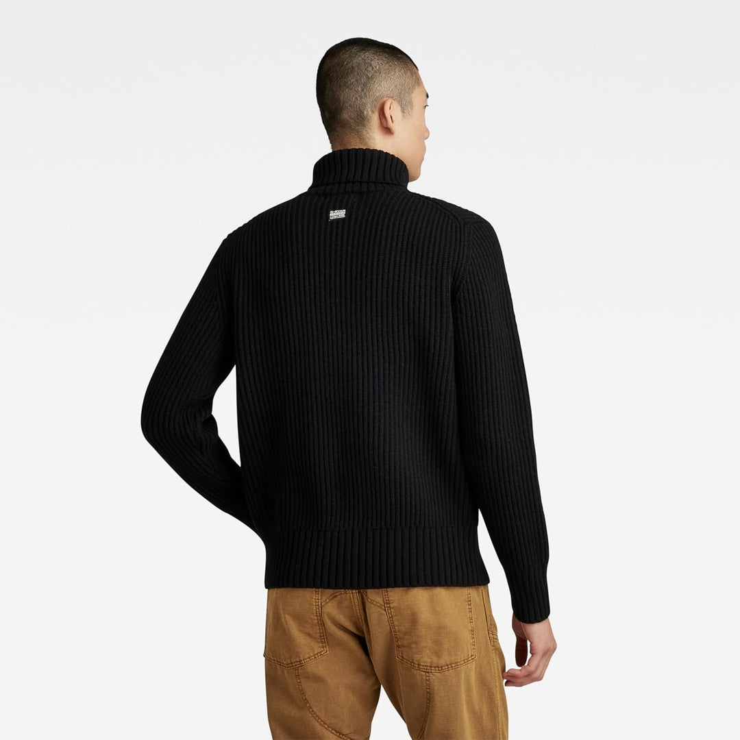 G-Star Herren Essential Turtle Knitted Pullover Knits S Schwarz (Dk Black D23732-d447-6484), S Schwa