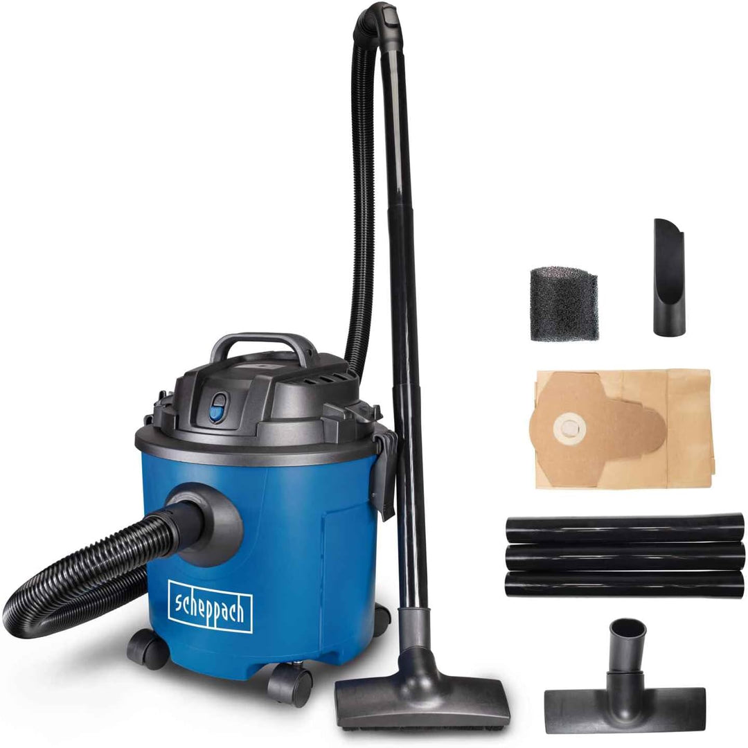 Scheppach Nass- und Trockensauger NTS16 Bodenreiniger Mehrzwecksauger | 16L Behälter | 1200W mit 20