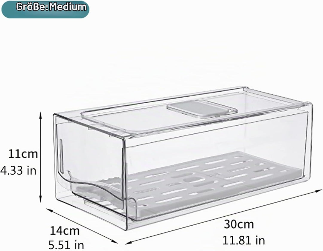 YekouMax Kühlschrank Organizer Set, Organizer Kühlschrank, Stapelbar und Wiederverwendbar, Wird für