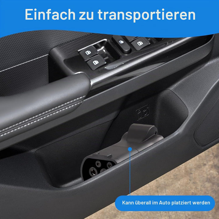EV Ladeadapter Typ 2 auf Schuko-Stecker – 3,5 kW 16 A 220 V – tragbar & widerstandsfähig IP44 – komp