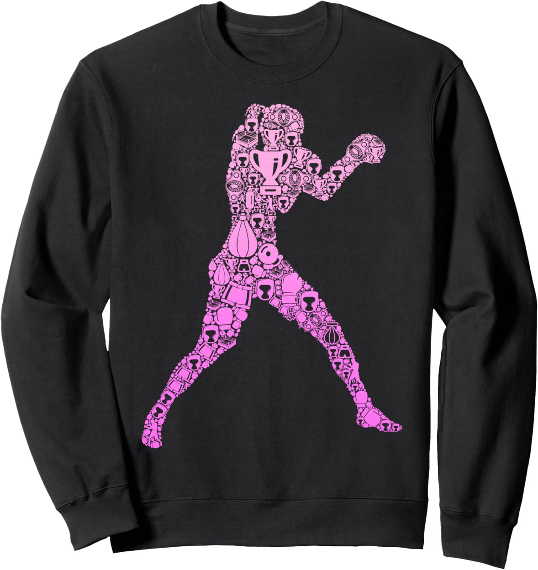 Boxen Boxerin Mädchen Kinder Frauen Sweatshirt