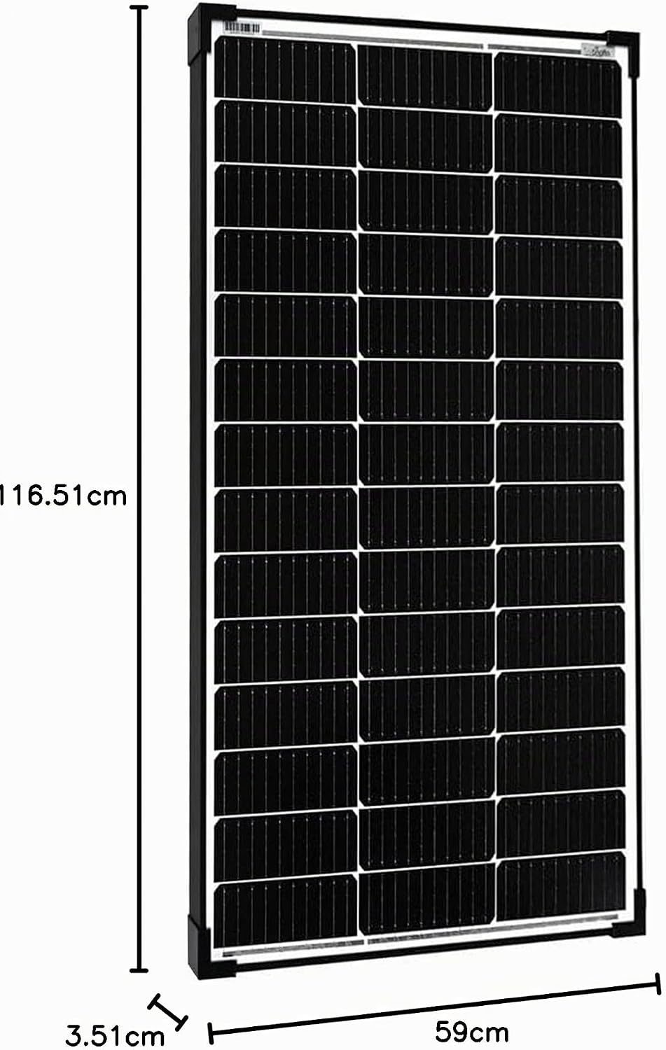 Offgridtec 100W Mono Solarpanel 23V Black Frame V2 100W 23V Schwarz, 100W 23V Schwarz