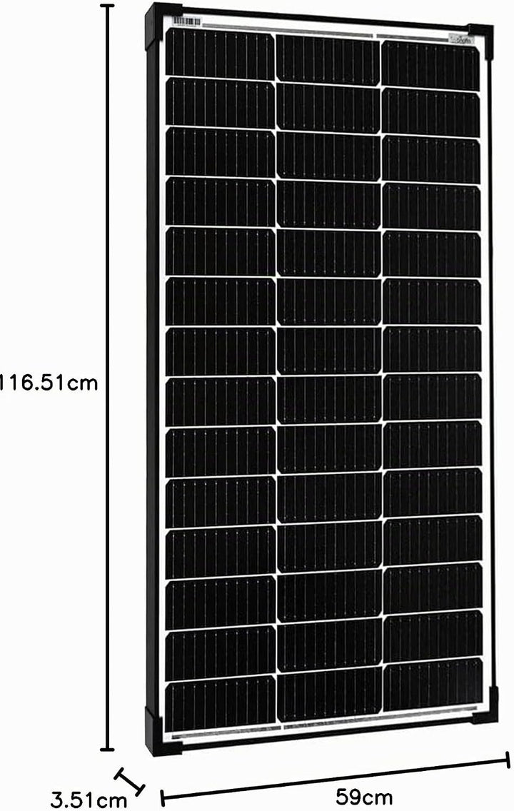 Offgridtec 100W Mono Solarpanel 23V Black Frame V2 100W 23V Schwarz, 100W 23V Schwarz
