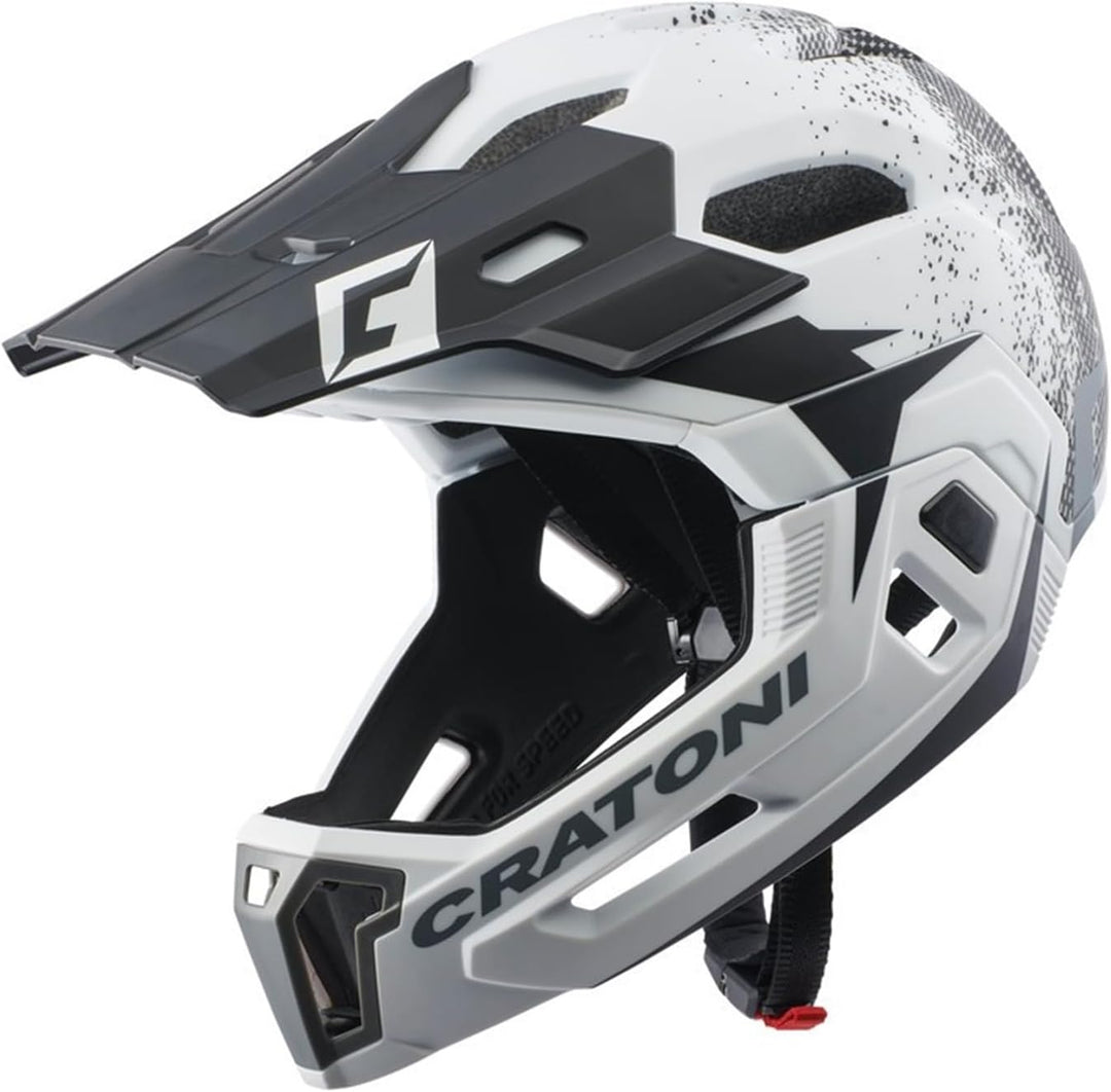 Cratoni C-Maniac 2.0 MX MTB Helm schwarz/rot 2022 Fahrradhelm L/XL (58-61 cm) weiss-schwarz, L/XL (5