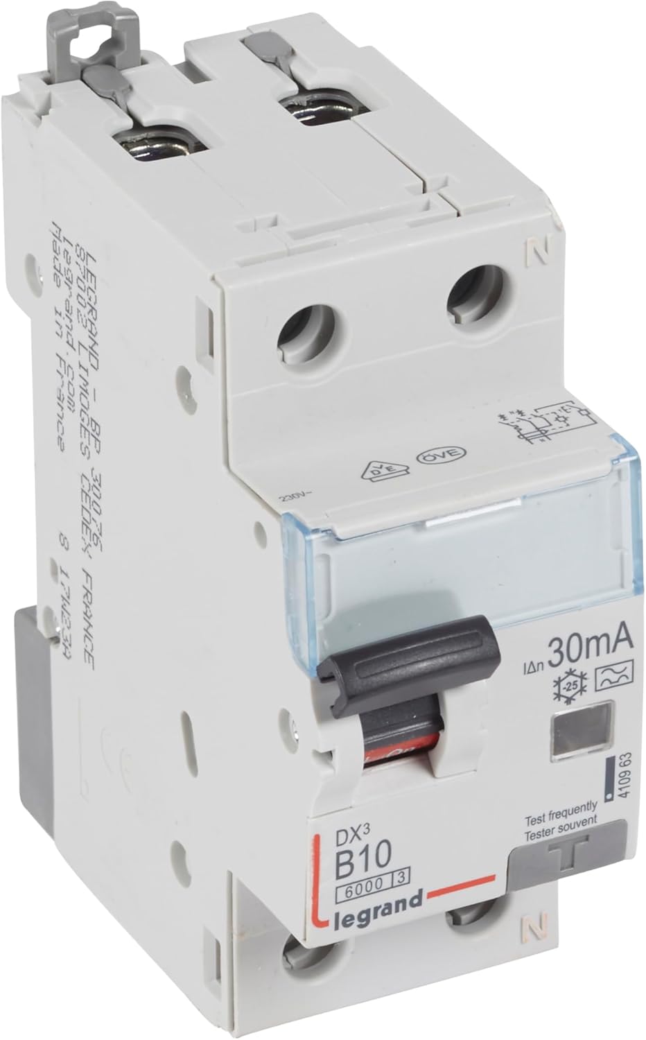 Legrand 410963 DX3 FILS B10A 1P+N 6KA 30MA A