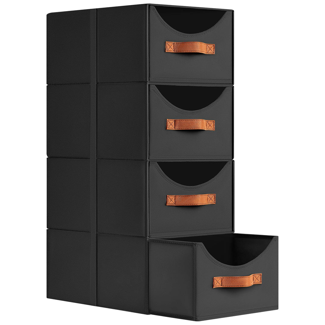 DIMJ Schubladen Ordnungssystem Schubladenboxen - 4 Stück Aufbewahrungsbox Faltboxen Organizer Schubl