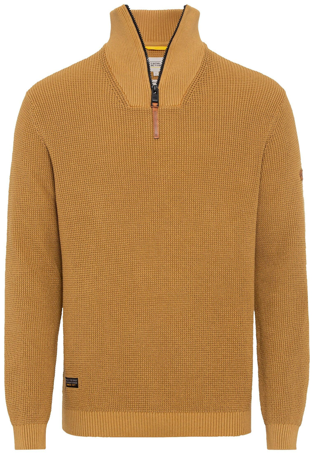 camel active Herren Stricktroyer aus Organic Cotton XL Beige, XL Beige