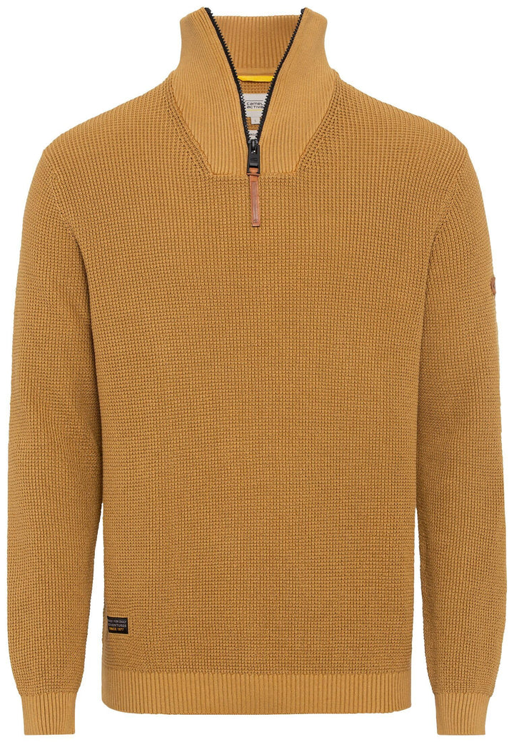 camel active Herren Stricktroyer aus Organic Cotton XL Beige, XL Beige