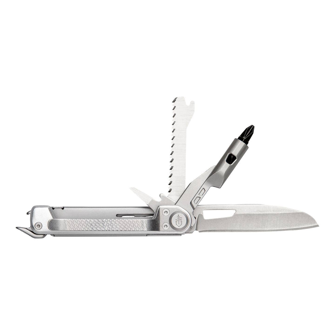 Gerber Taschenmesser mit 8 Funktionen, Multitool mit glatter Klinge, Schraubendreher mit Wechselbit,