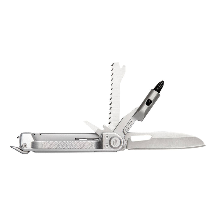 Gerber Taschenmesser mit 8 Funktionen, Multitool mit glatter Klinge, Schraubendreher mit Wechselbit,
