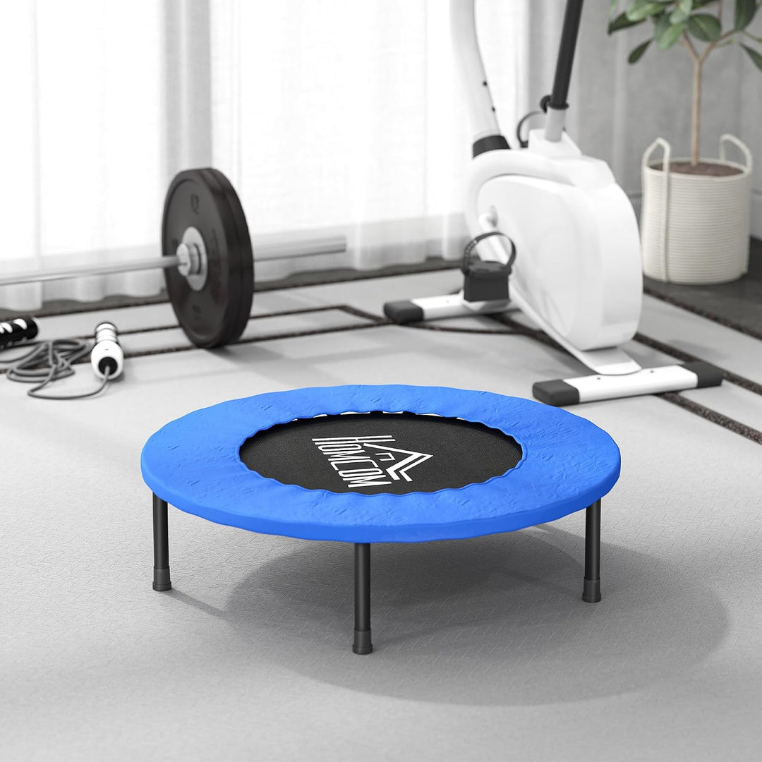 HOMCOM 32" Trampolin für Zuhause mit Sicherheitspolster, Blau &amp; Schwarz