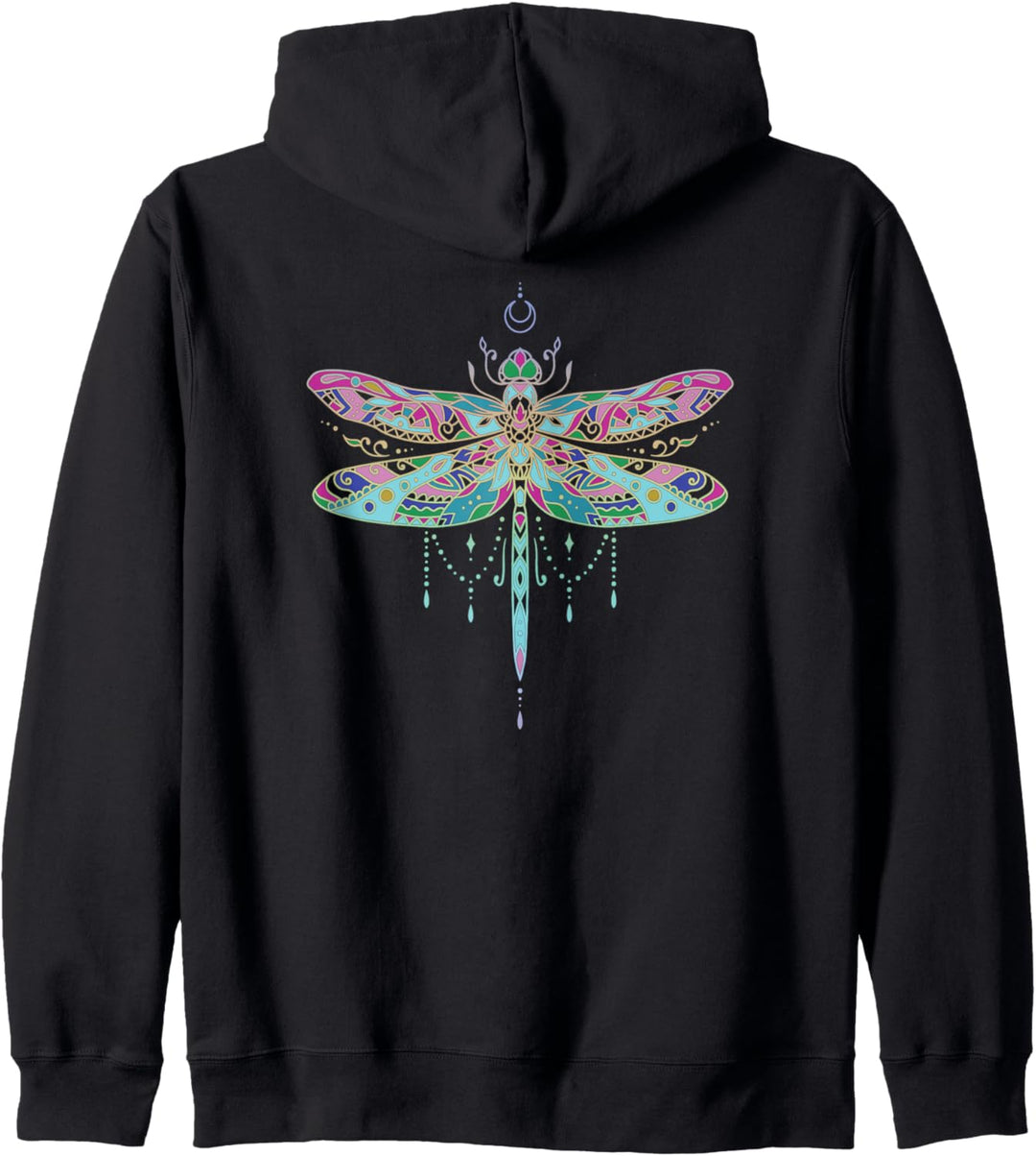 Mandala Design mit Libelle für Gärtner, Yoga-Lehrer Kapuzenjacke