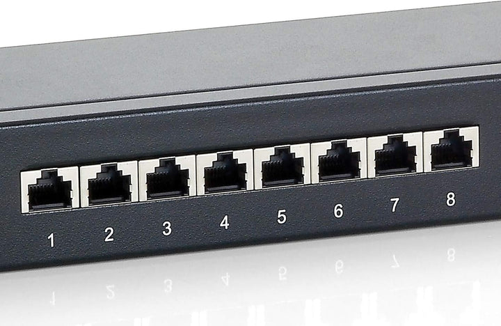 Equip Patchpanel 16x RJ45 Cat6 19" 1HE schwarz 16 Ports Schwarz, 16 Ports Schwarz