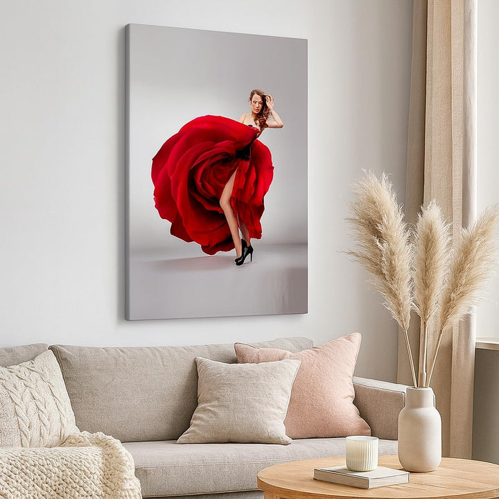 Bilder auf Leinwand 55x100cm Leinwandbild mit Rahmen Karneval Kleidung Kultur Tänzerin Gross Wanddek