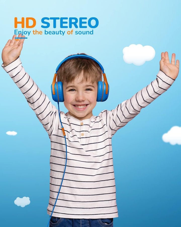 awatrue Kinder Kopfhörer[3 Pack], Kabel Kinderkopfhörer mit Mikrofon, Kopfhörer Kinder für Schule/Re