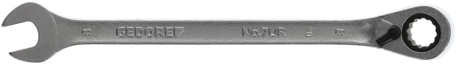 GEDORE Maulschlüssel mit Ringratsche, umschaltbar, SW 8 mm, abgewinkelt, 12-kant, UD-Profil, Schraub