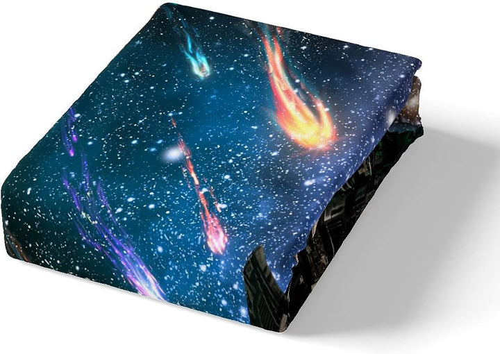 Homewish Raumschiff Bettwäsche-Sets Falling Stars Bettbezug Set Bunte Sternenhimmel-Tröster-Abdeckun