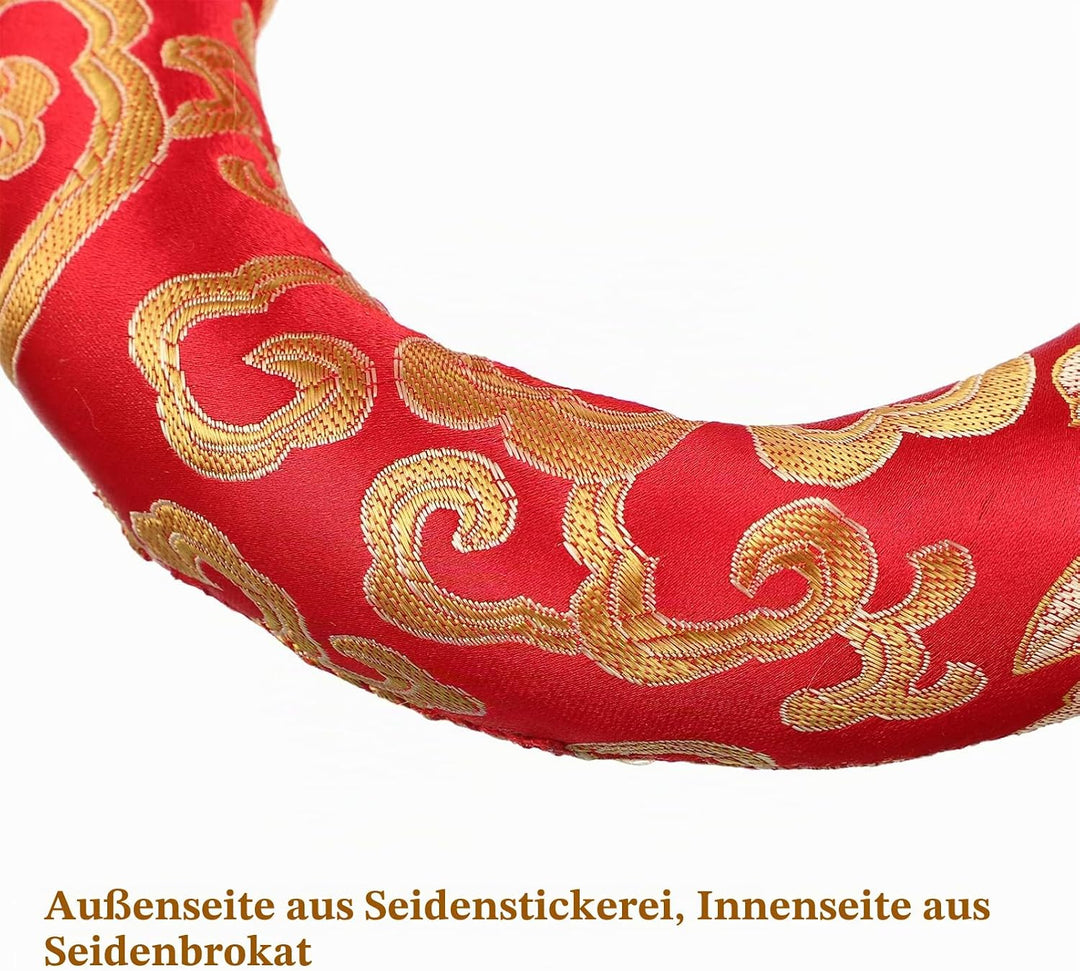 Vaguelly 4 Stücke Klangschalenkissen, 10/12/14/16cm Tibetische Klangschalen Unterlage Baumwolle Pad