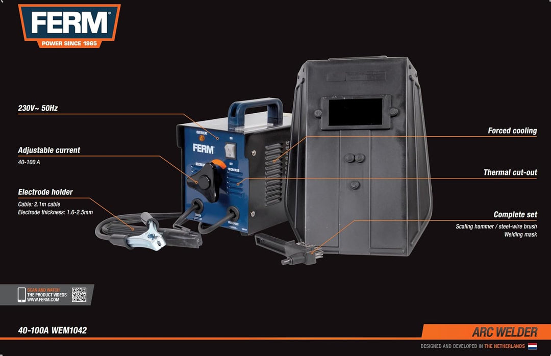 FERM Elektro-Schweissgerät 40-100A Single, Single