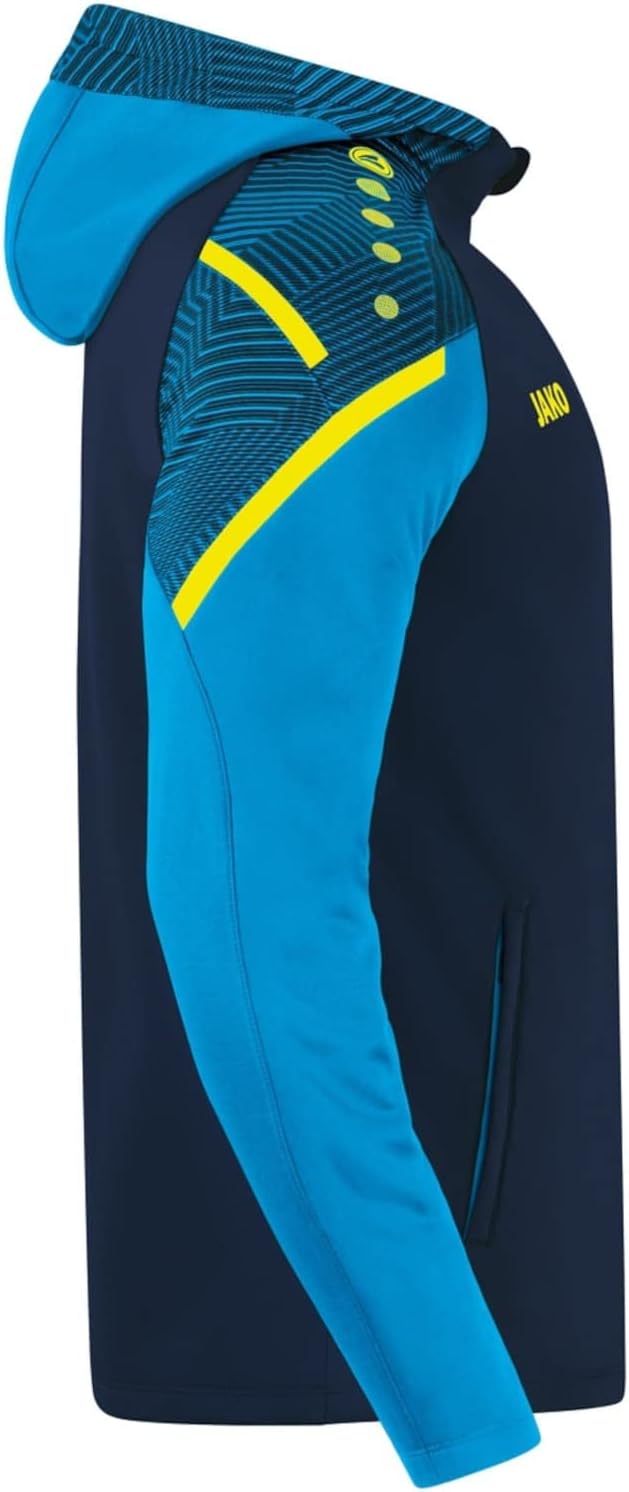 JAKO Herren Kapuzenjacke Performance, neonorange/weiss/marine, M, 6897, S Marine/Jako-blau