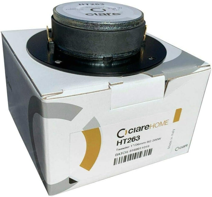 1 Tweeter CIARE HT263 Dome Driver schwarz 100 watt rms 200 watt max 11,00 cm 110 mm impedanz 8 ohm e