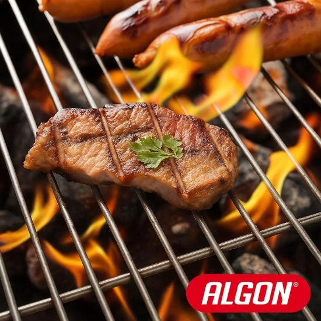 Algon Parrilla Grande Doble Grillrost, Edelstahl, Silber, 50 x 50 cm