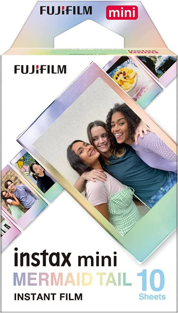Fujifilm Instax Mini Meerjungfrauenschwanz-Folie, Glitzerstile (10 Belichtungen) 3er-Pack Bundle (3