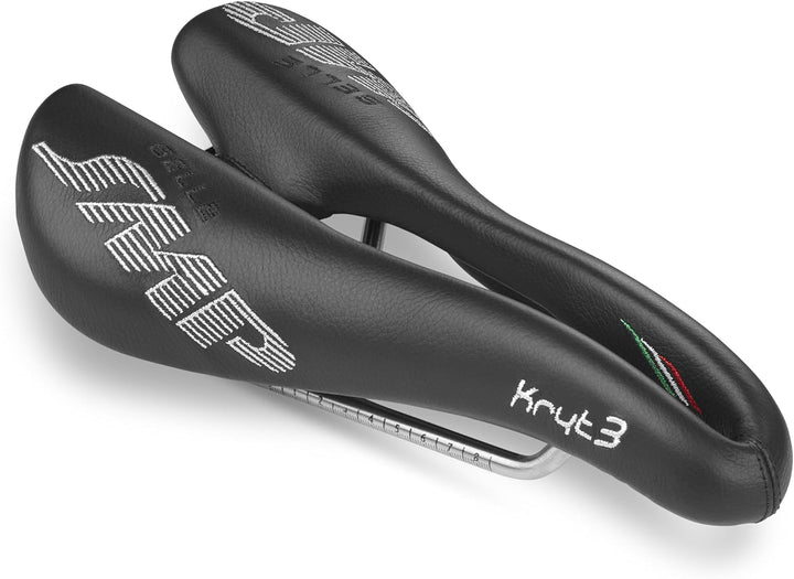 Selle SMP Kryt 3 Crit Fahrradsattel - Made in Italy Schwarz, Schwarz