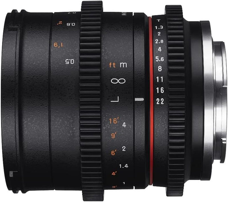 SAMYANG 14050T1.3SE T1.3 ED UMC CS Objektiv für Anschluss Sony E-Mount (50mm) für Sony E-Mount, für