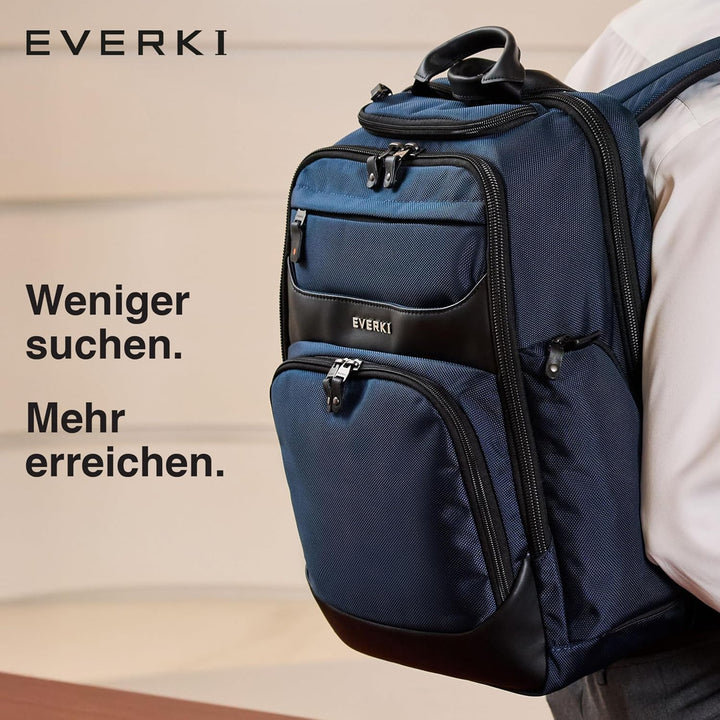 Everki Onyx Business Laptop‑Rucksack | 17,3″ Laptopfach, 36L, ideal für Arbeit & Reise – Navy Blau 1
