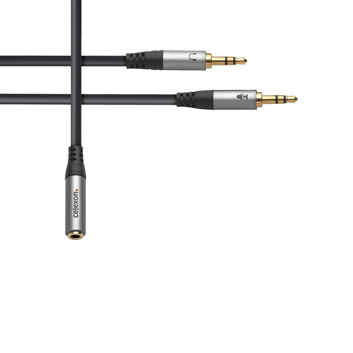 celexon Professional 2x 3,5mm Stereo Klinke auf 3,5mm Stereo Klinke M/F Audioadapter - Kupferleiter,