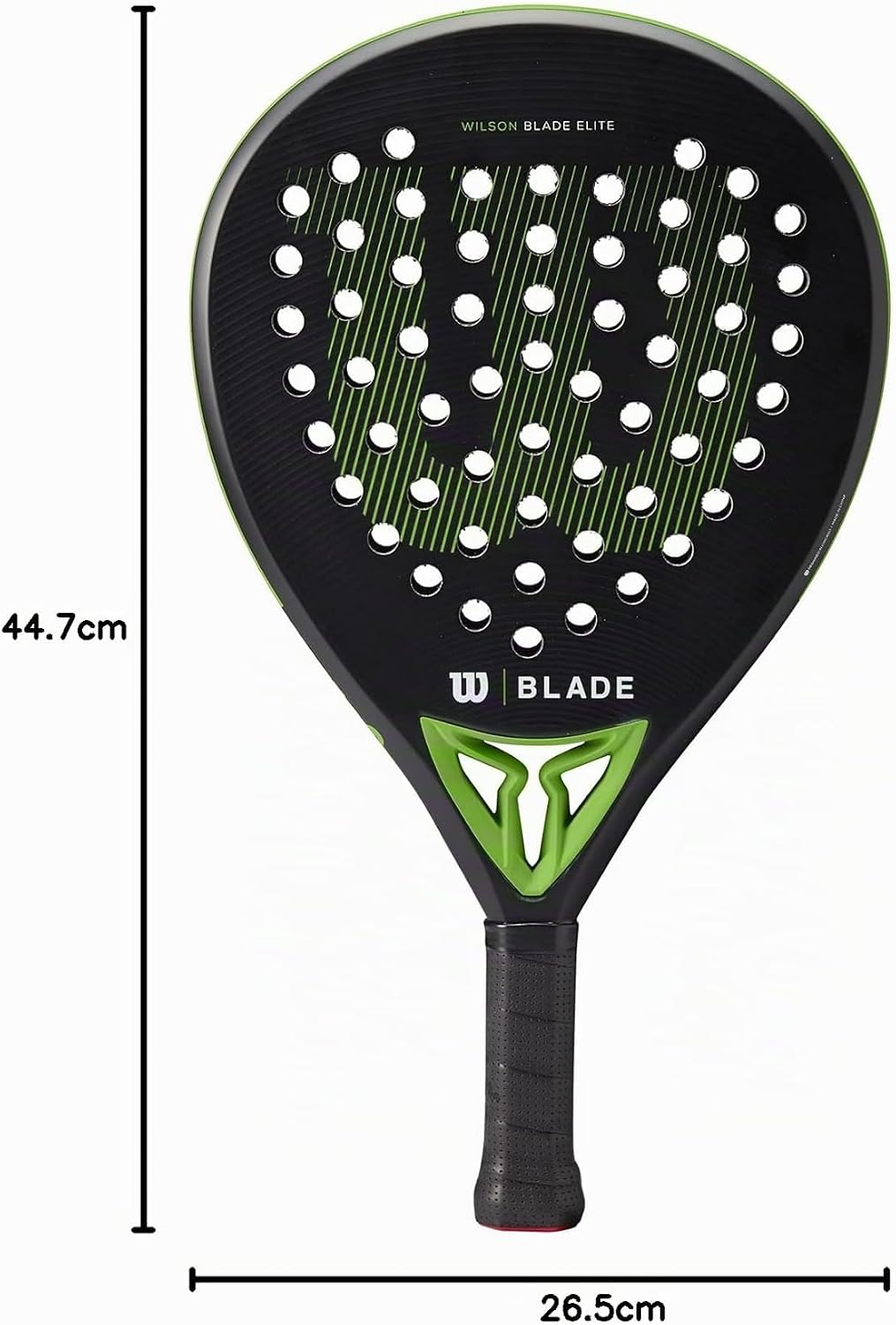 Wilson Padel-Schläger Blade Elite v2, Carbon-Glasfaser-Komposit/Eva, 365 g, Kopfgrösse 510 cm², Schw